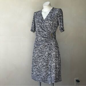 Michael Kors | Floral Print Ruched Wrap Dress